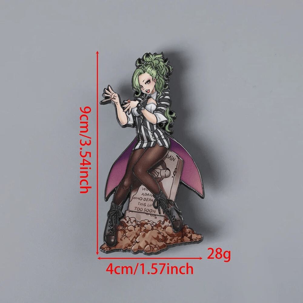 Girl Halloween Horror BIG Enamel Pin-ONLY ONE